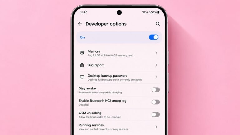 Developer Options on Android