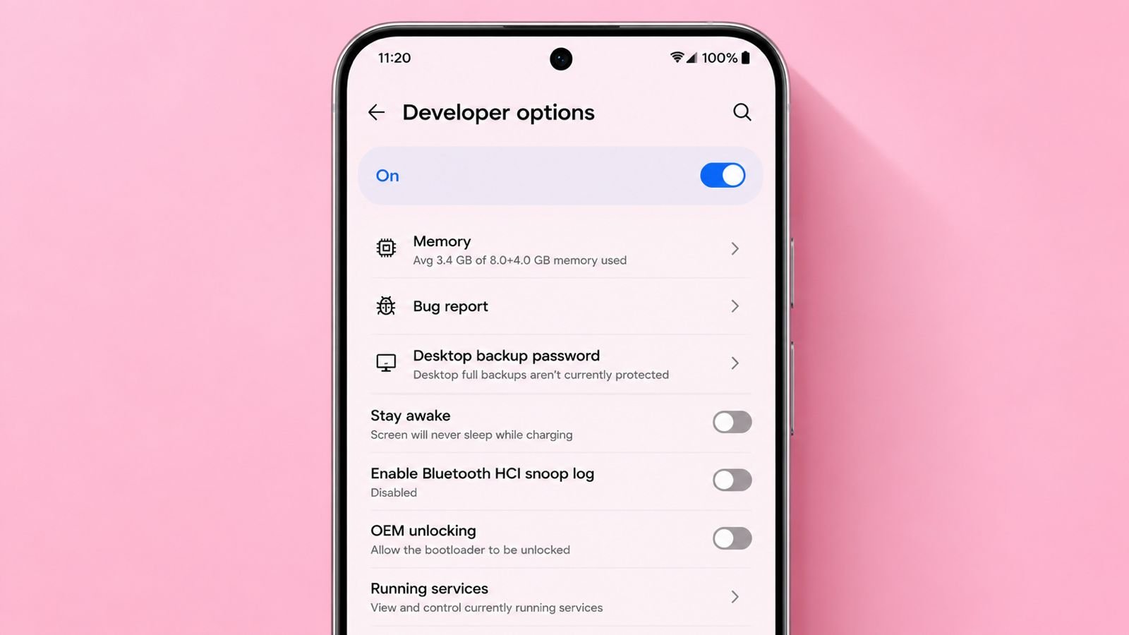 Developer Options on Android